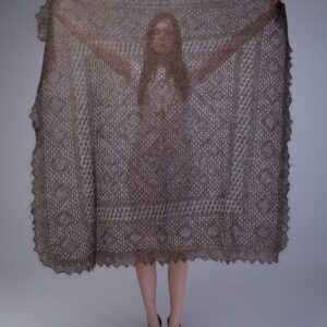 Orenburg Gossamer Down Shawl "Golden Autumn"