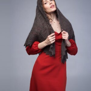 Серая косынка «Пепельный шалфей»
