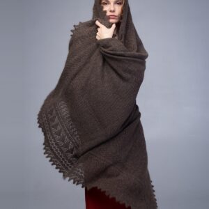 Серая шаль "Большое счастье"