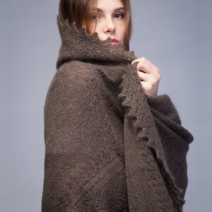 Серая шаль "Большое счастье"