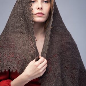 Серая шаль "Классика"