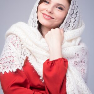 Пуховый платок "Степной буран"