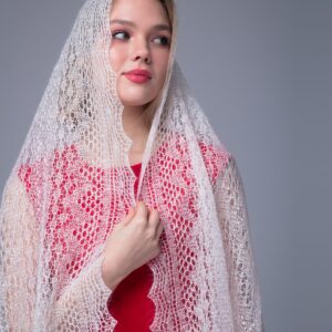 Палантин ажурный "Каменное озеро"