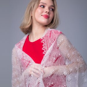 Палантин "Снежные цветы"