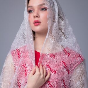 Палантин "Снежные цветы"