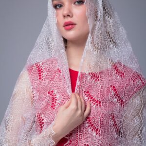 Палантин "Снежные цветы"