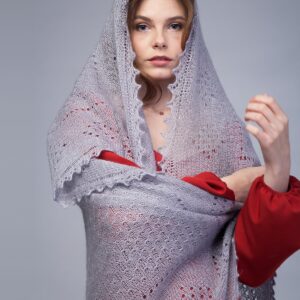Серый платок «Небо перед грозой»