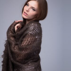 Orenburg Gossamer Down Shawl "Golden Autumn"