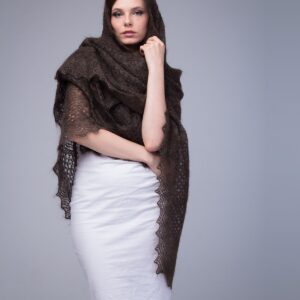 Orenburg Gossamer Down Shawl "Golden Autumn"