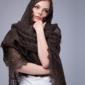 Orenburg Gossamer Down Shawl "Golden Autumn"