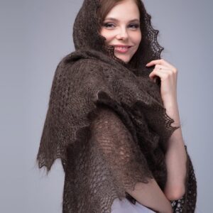 Orenburg Gossamer Down Shawl "Golden Autumn"