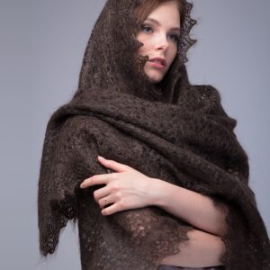 Orenburg Gossamer Down Shawl "Golden Autumn"