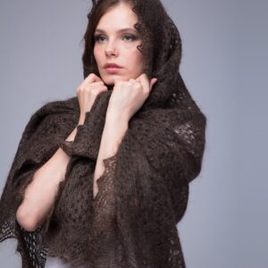 Orenburg Gossamer Down Shawl "Golden Autumn"